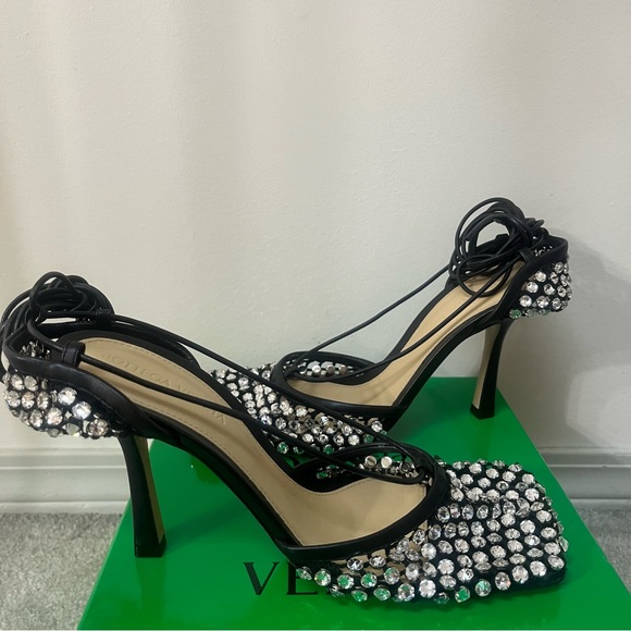 Bottega Veneta Sparkle Stretch Heels - Picture 5 of 11